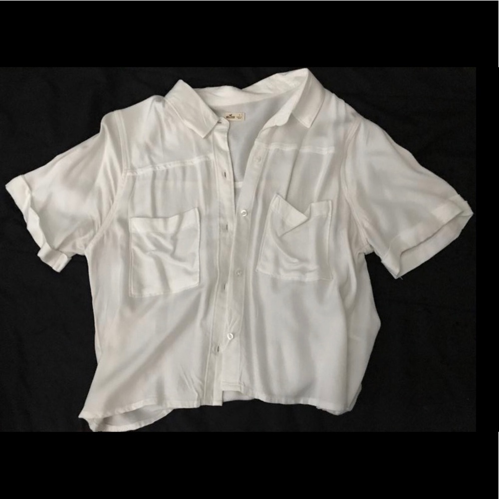 White button up tee FINAL PRICE